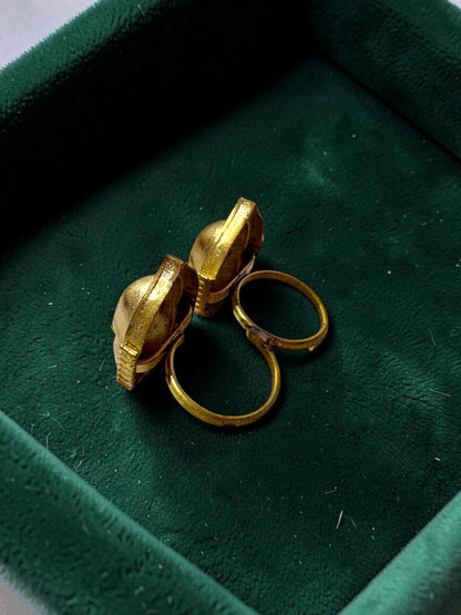 Chehra Premium Sculptural Brass Ring