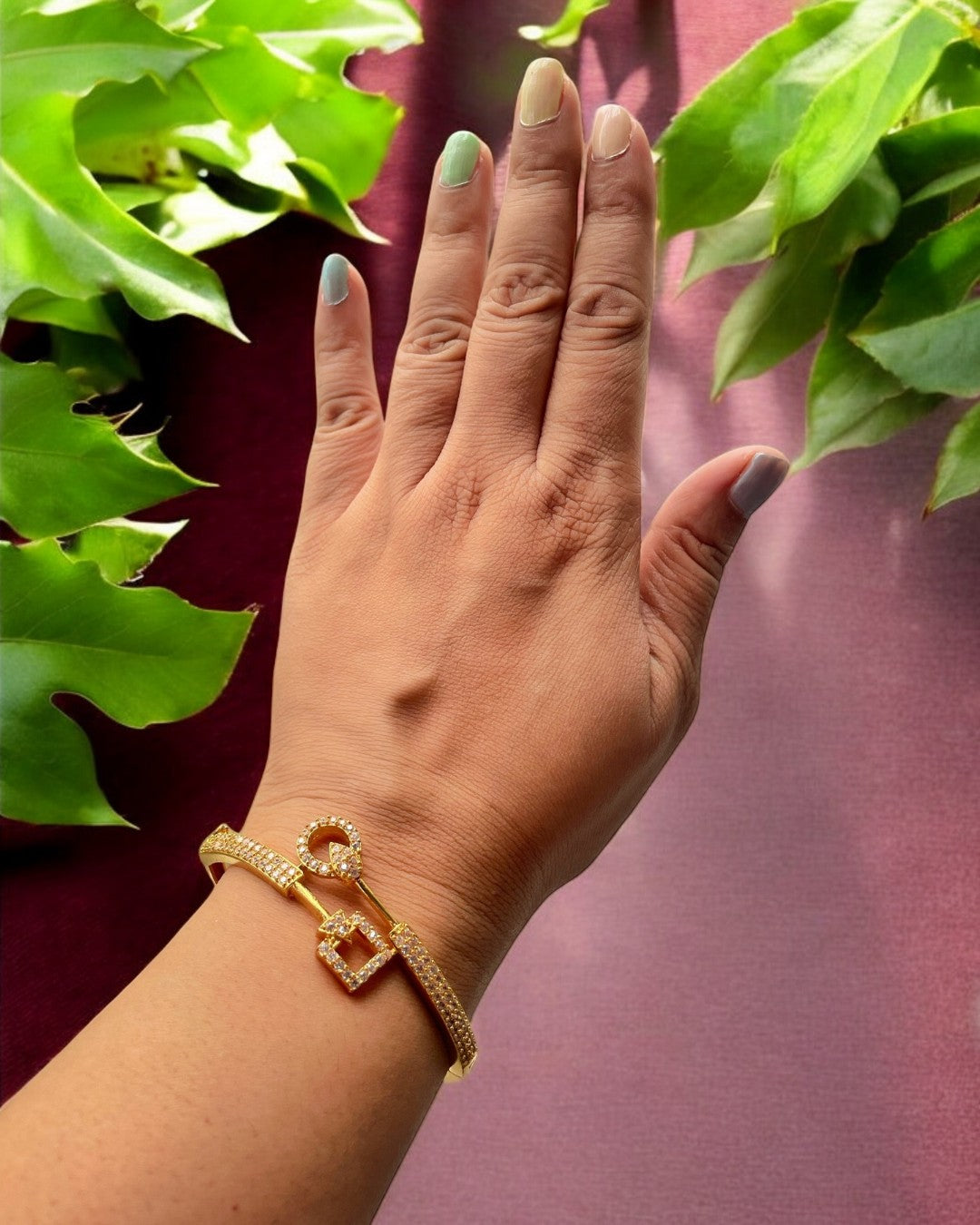 AD Stone Crisscross Bracelet