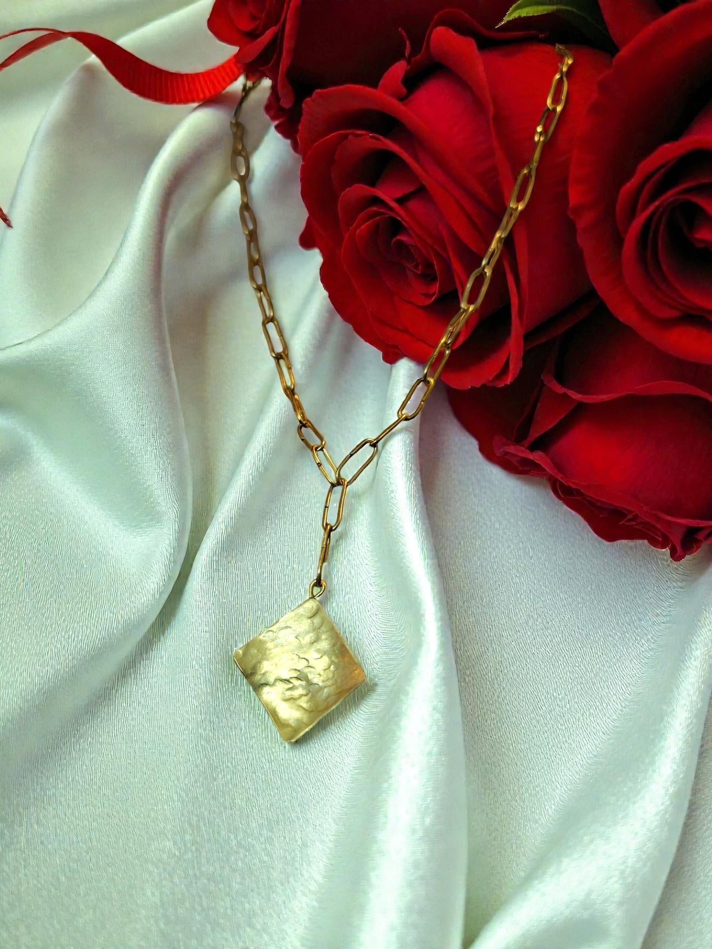 Valentine's Gift Box - Handmade Brass Pendant Necklace Set ( of 4)