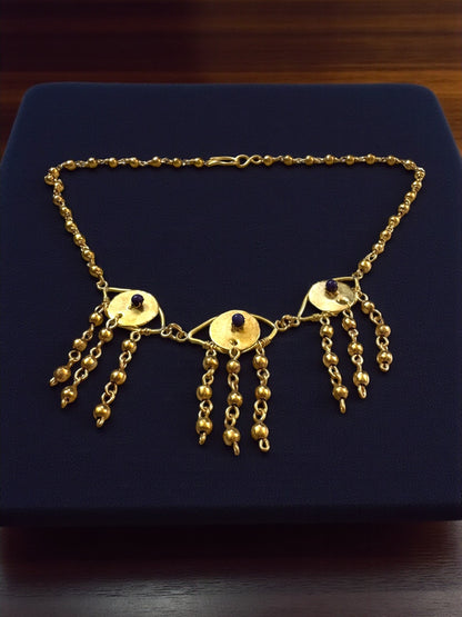 Evil Eye Brass Choker Necklace