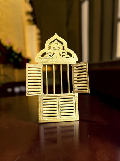 Moner Janala Premium Sculptural Brass Brooch