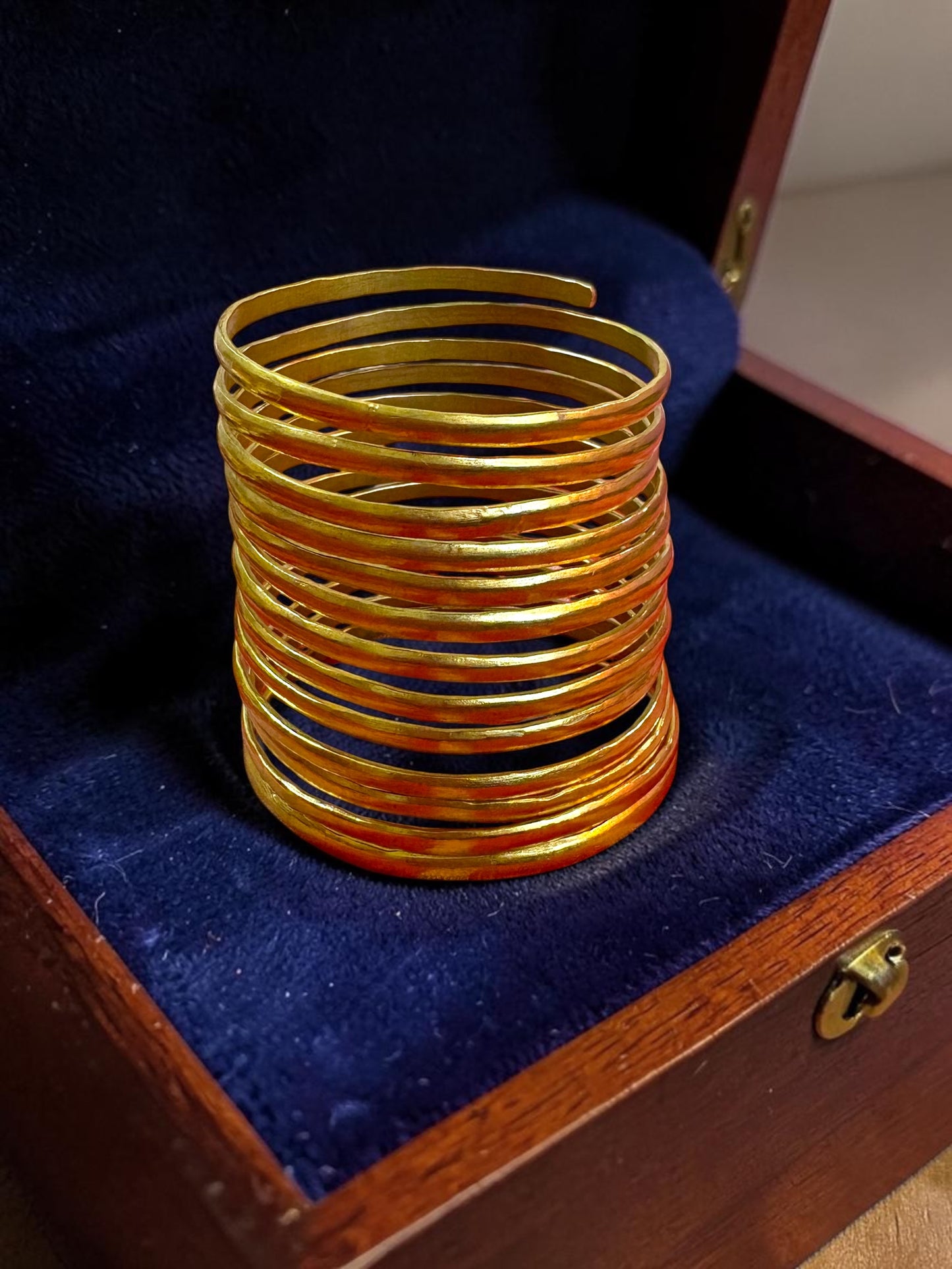 Naga Long Tribal Brass Bracelet
