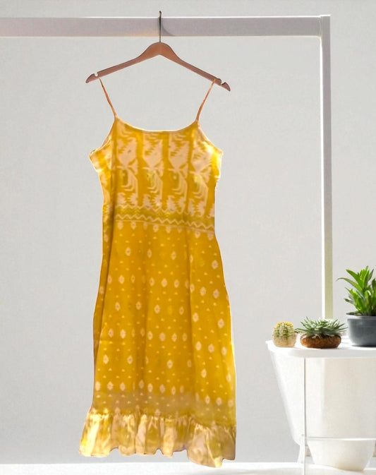 Mayabi Strappy Jamdani Cotton Dress