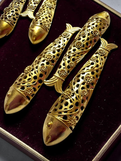 Meenmohini Premium Sculptural Brass Dangler Earrings