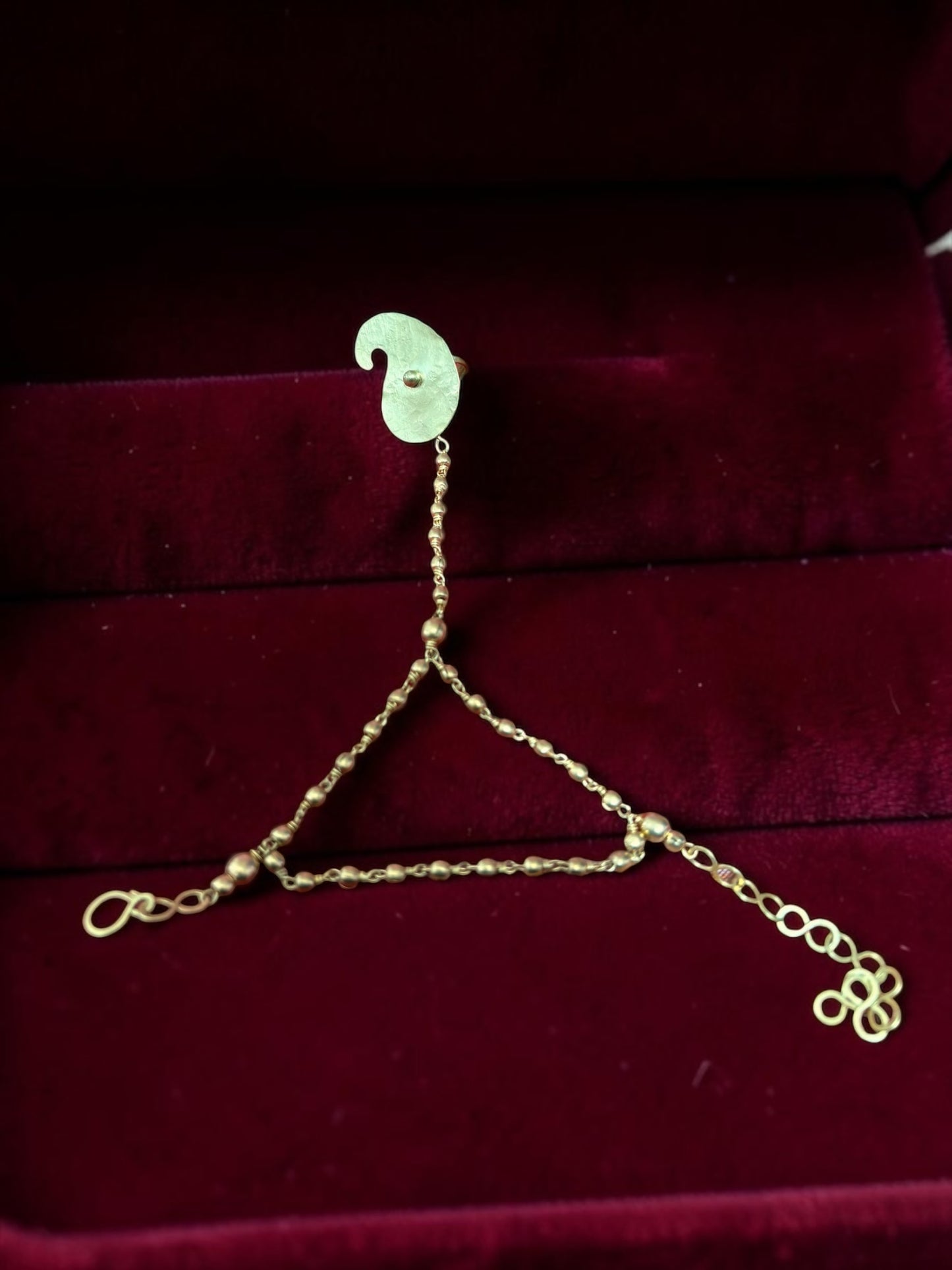 Kolka Brass Hand Harness Bracelet