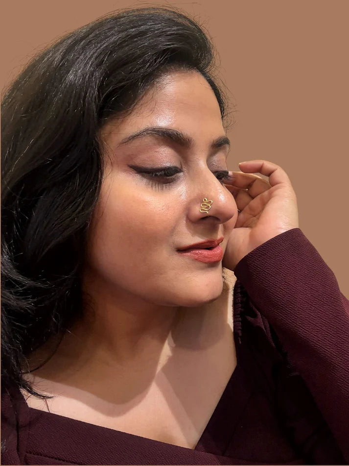 Womaniya No-Piercing Nose Pin Set (Set of 5)