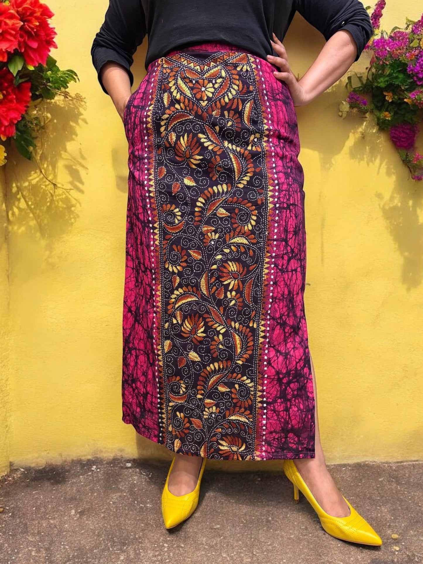 Kanthachitra Kanthastitch Cotton Long Skirt