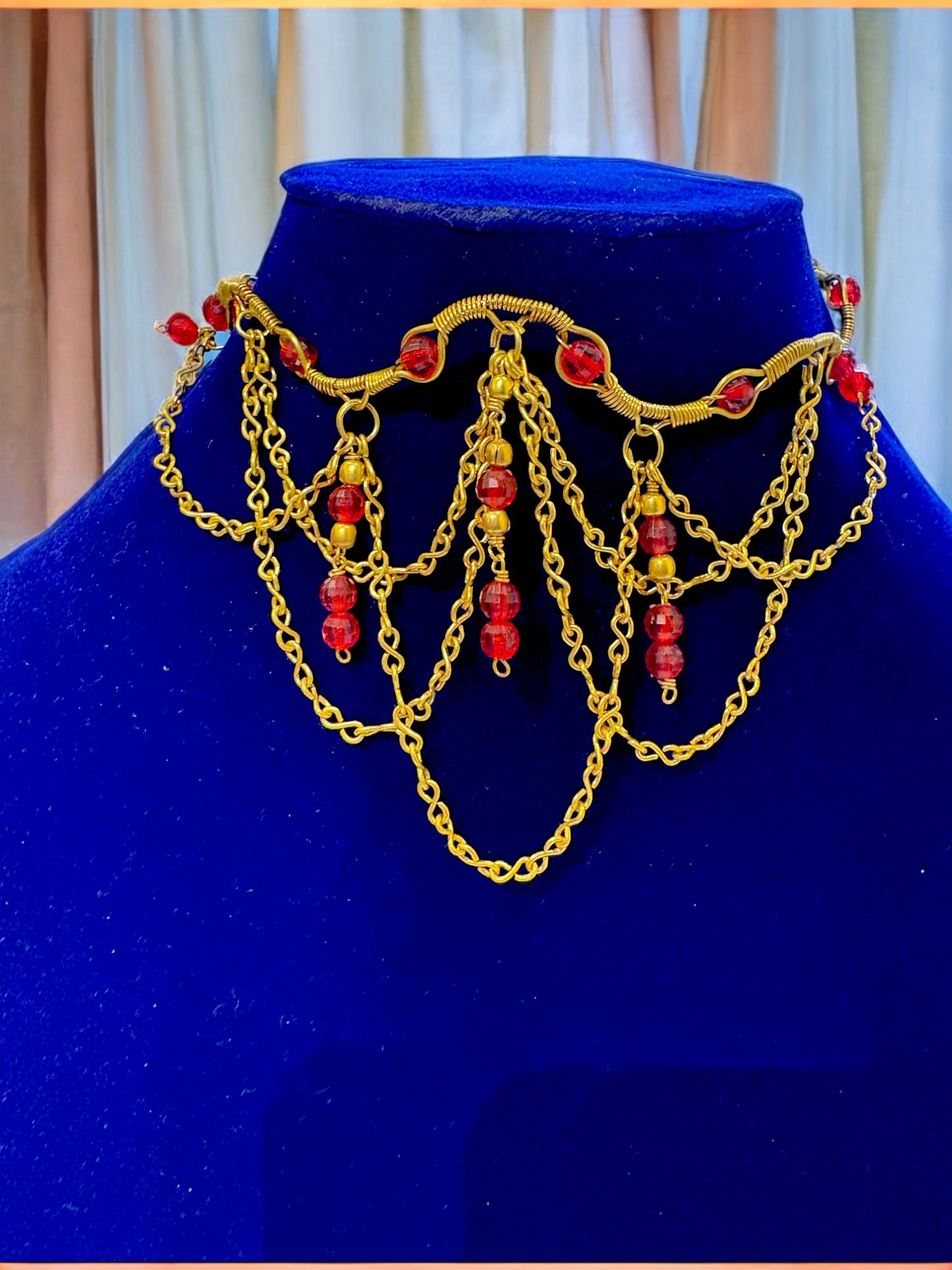 queen-victoria-red-beaded-brass-choker-necklace