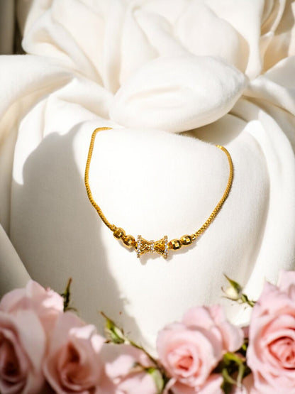 Damru Golden Necklet - Mini