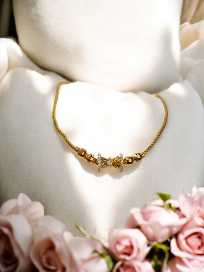 Damru Golden Necklet - Mini