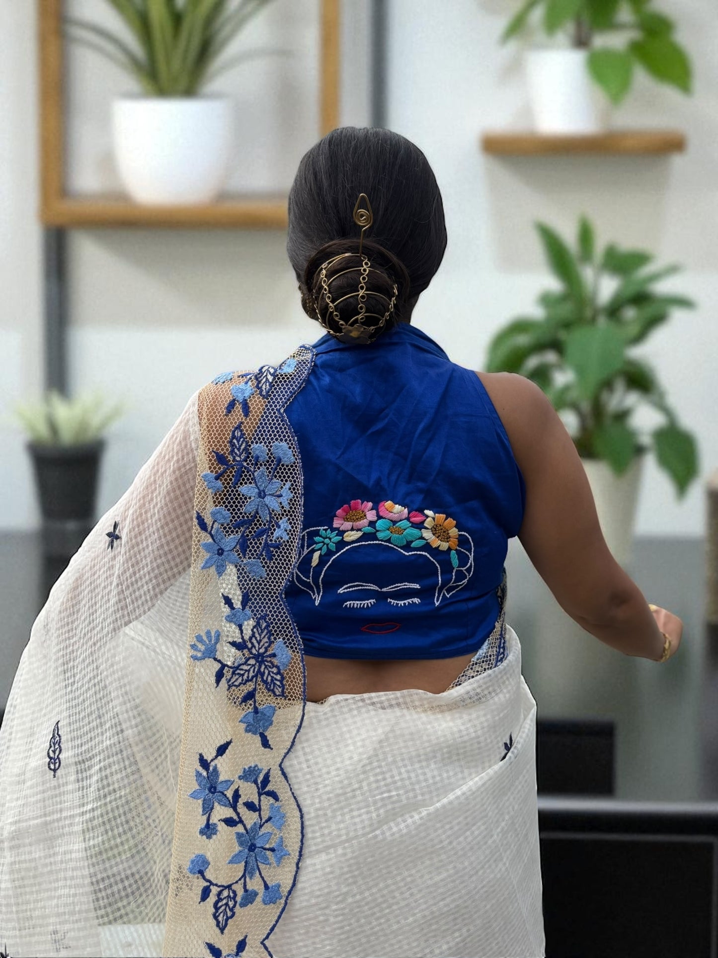 Free as Frida Cotton Hand-Embroidered Blouse