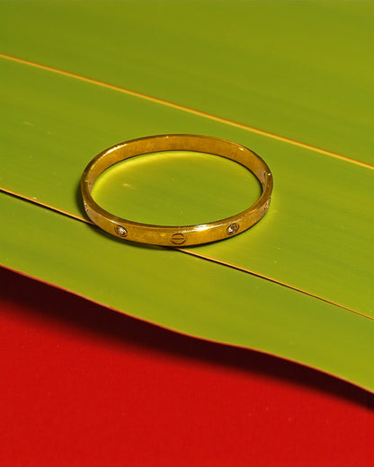 Anti Tarnish Gold AD Stone Bracelet