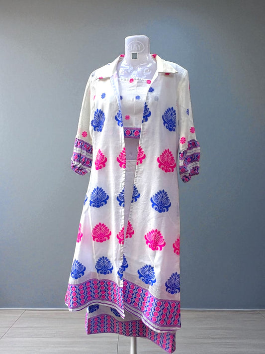 Viha Assamese Cotton Dress Coord Set