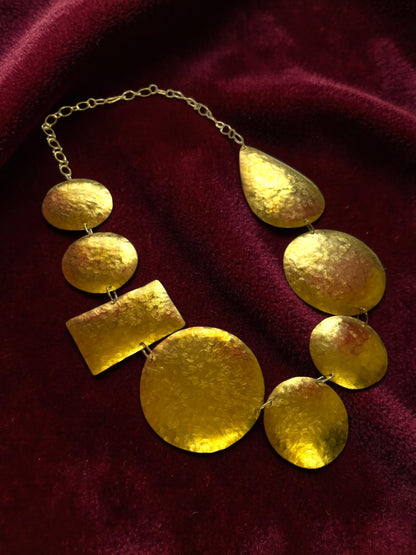 Circle of Life Brass Statement Necklace