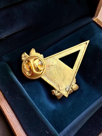 Guldasta Premium Sculptural Brass Brooch