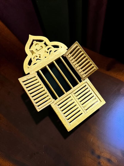 Moner Janala Premium Sculptural Brass Brooch