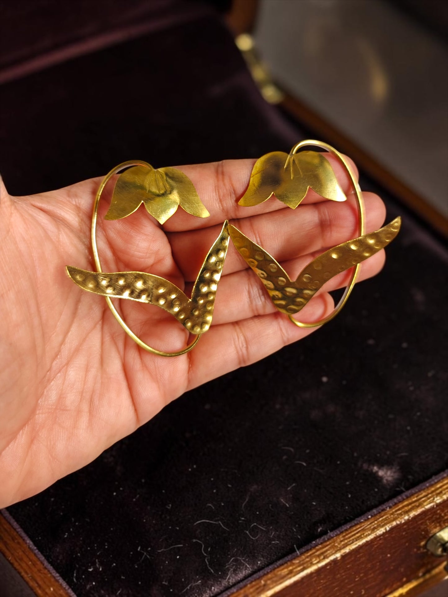 Daffodil Brass Earcuff Earrings