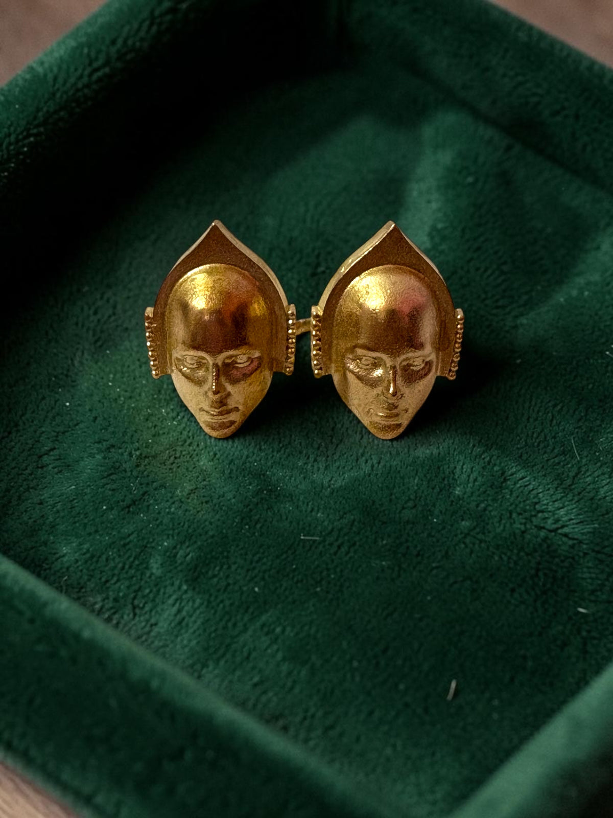 Chehra Premium Sculptural Brass Ring