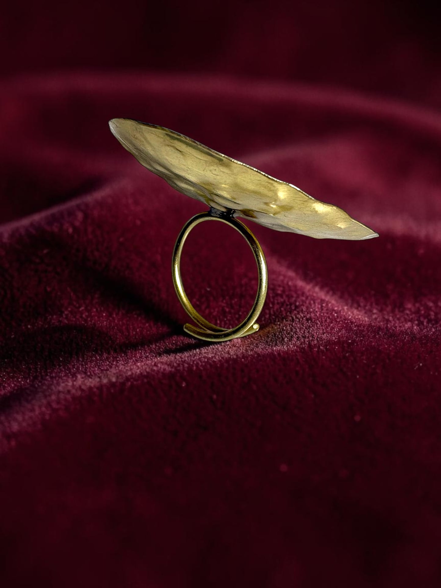 Lotus Leaf Brass Ring