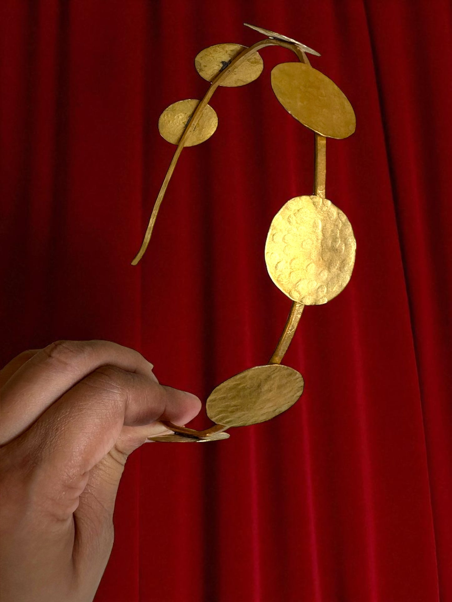 Devayana Coins Brass Hair Band Accessory