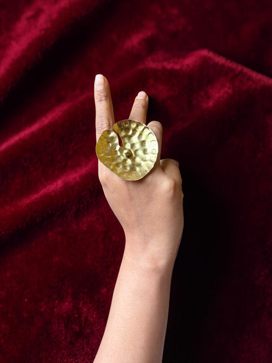 Lotus Leaf Brass Ring