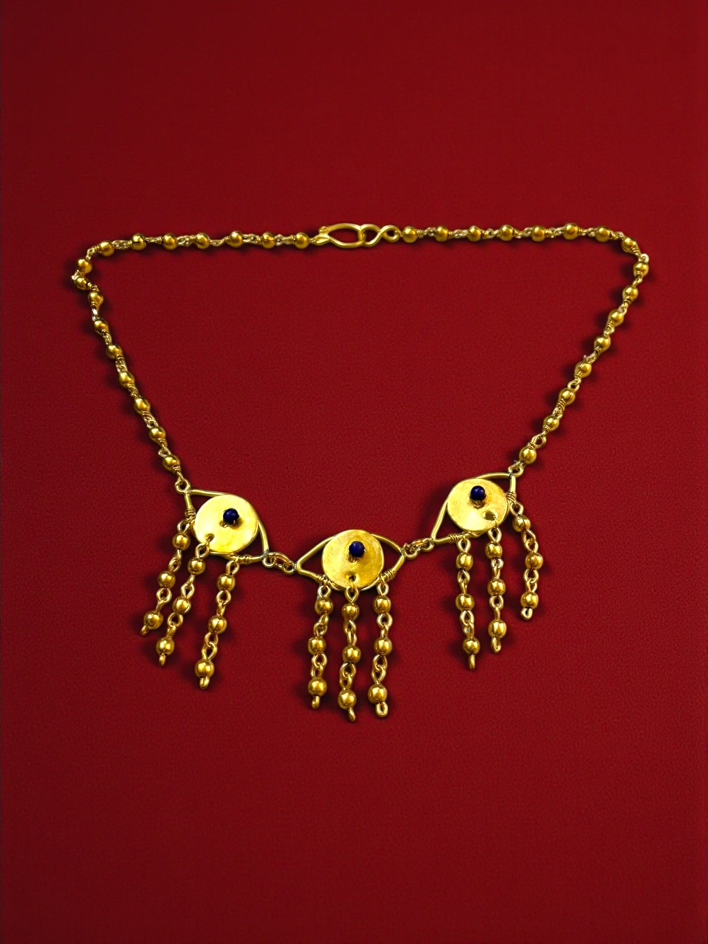 Evil Eye Brass Choker Necklace