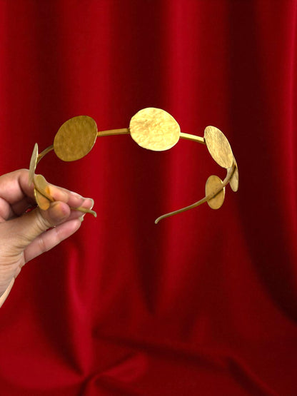 Devayana Coins Brass Hair Band Accessory