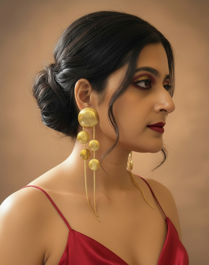 Clockwork Brass Dangler Earrings