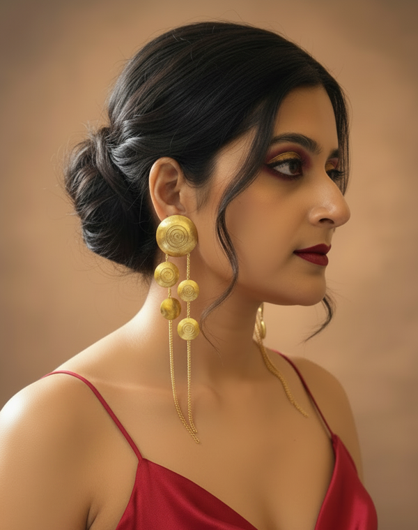Clockwork Brass Dangler Earrings