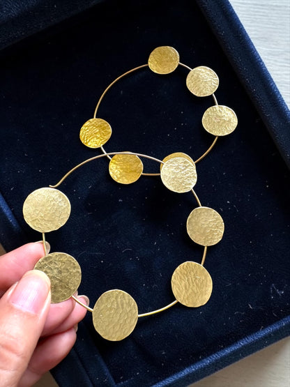 Devayana Hoops Brass Dangler Earrings