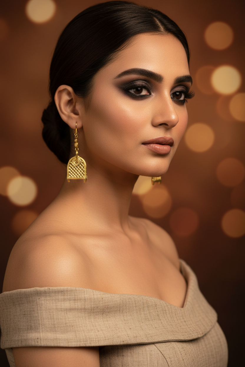 Kulo Dokra Brass Dangler Earrings