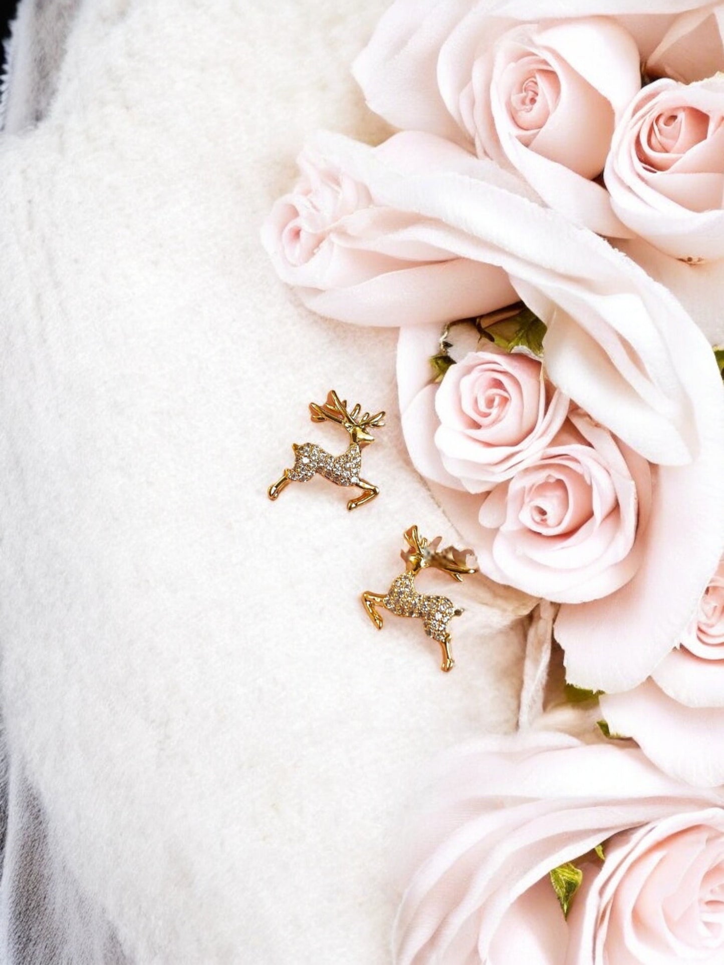 O Deer AD Stone Ear Studs