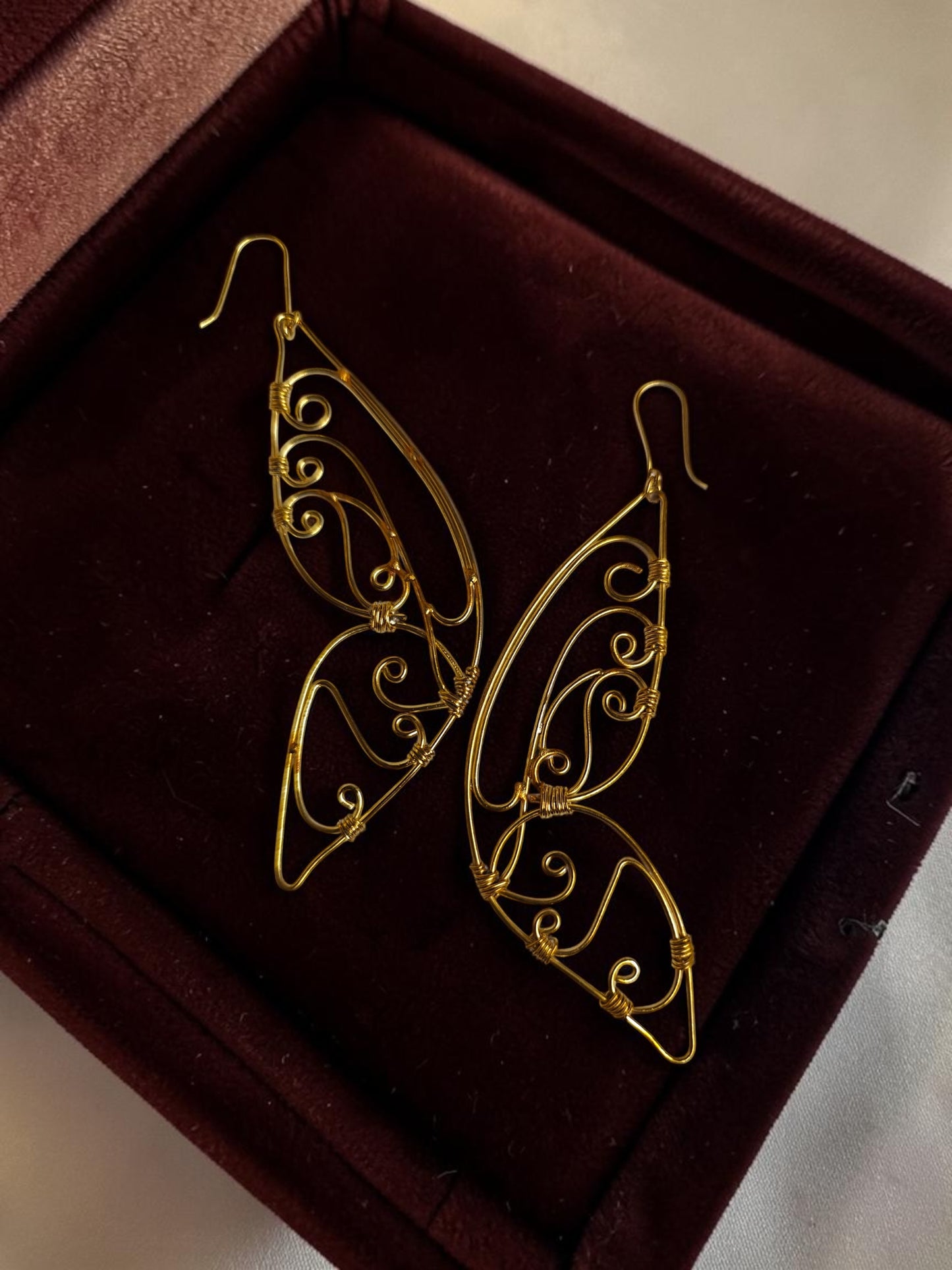 Butterfly Brass Dangler Earrings