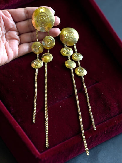 Clockwork Brass Dangler Earrings
