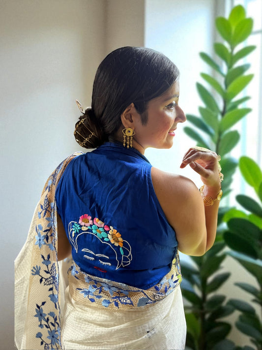 Free as Frida Cotton Hand-Embroidered Blouse