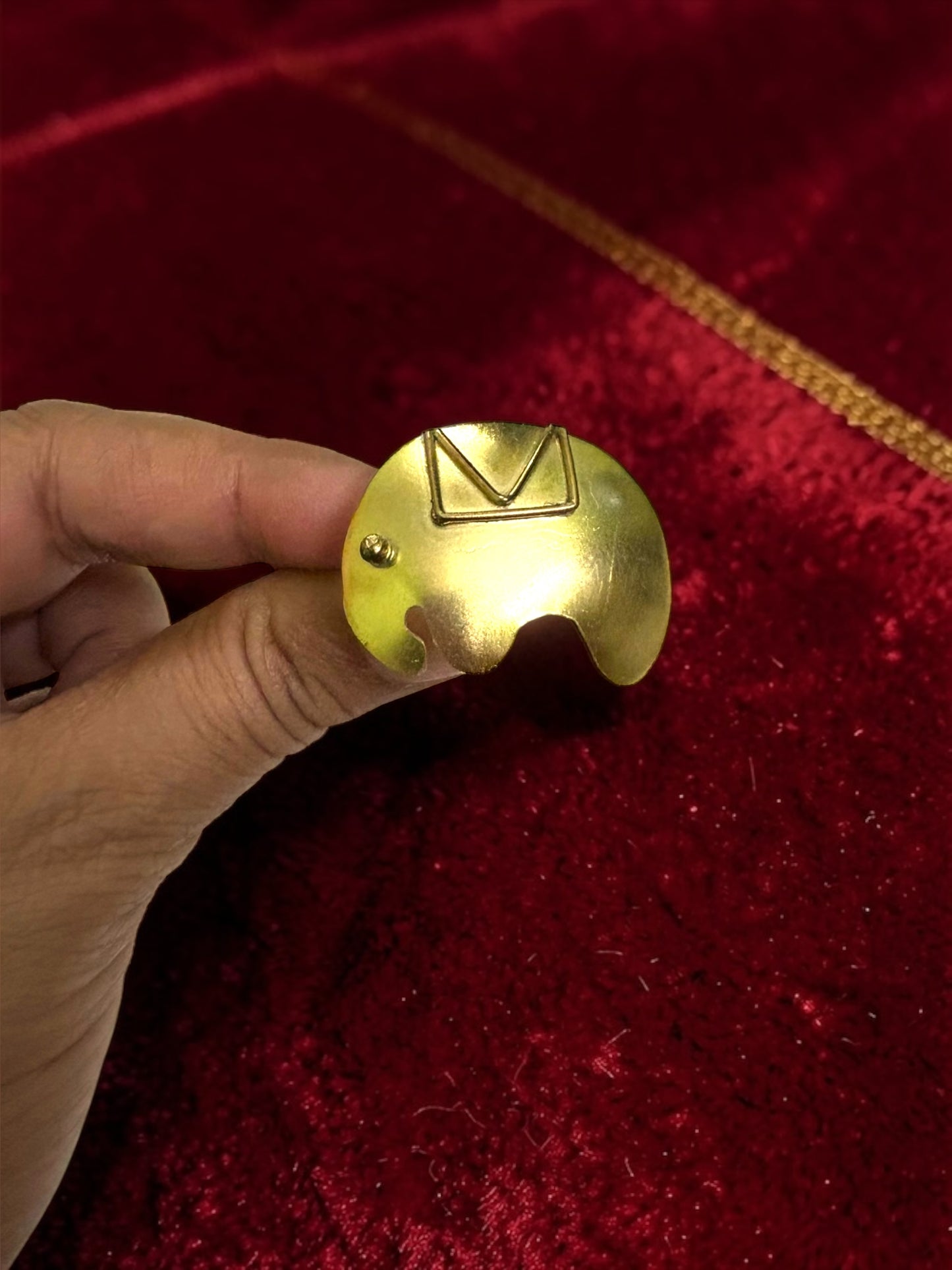 Baby Elephant Brass Ring