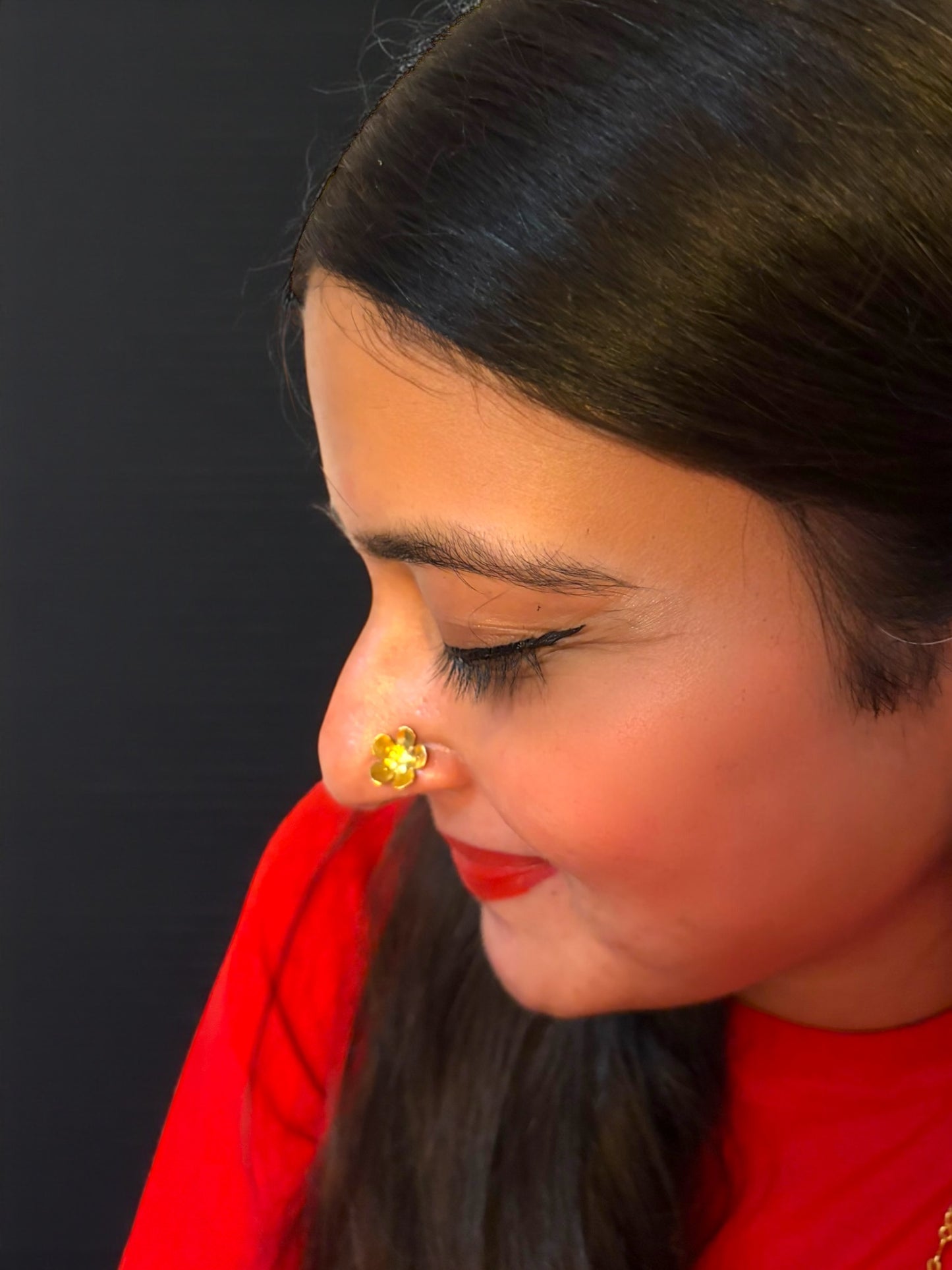 Flower Brass Nosepin (Piercing)