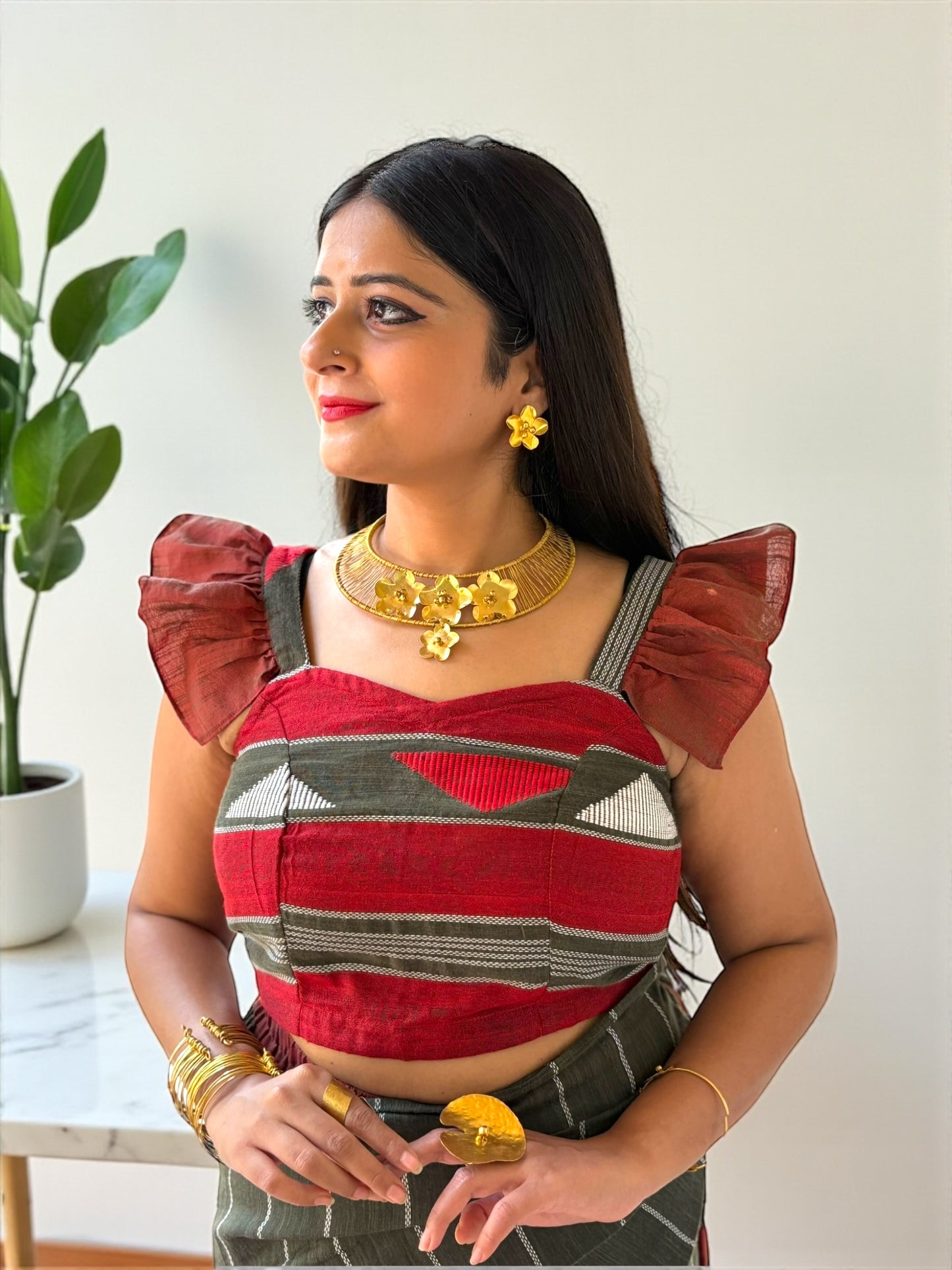 Devika Saree Skirt & Top Cotton Coords Set