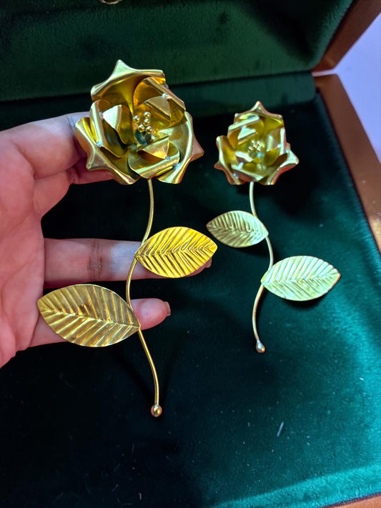 Roselle Brass Dangler Earrings