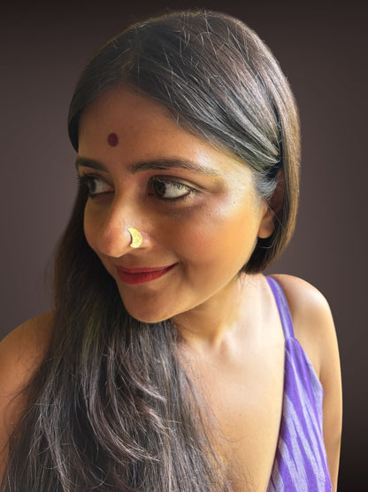 Crescent Moon Brass Nosepin (Piercing)