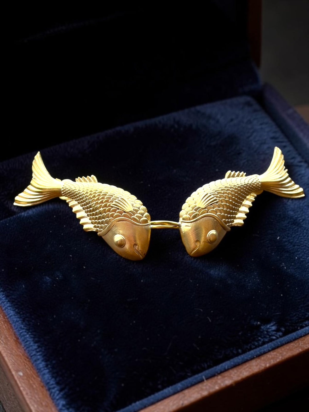 Meena Fish Premium Sculptural Brass Earcuff Earrings