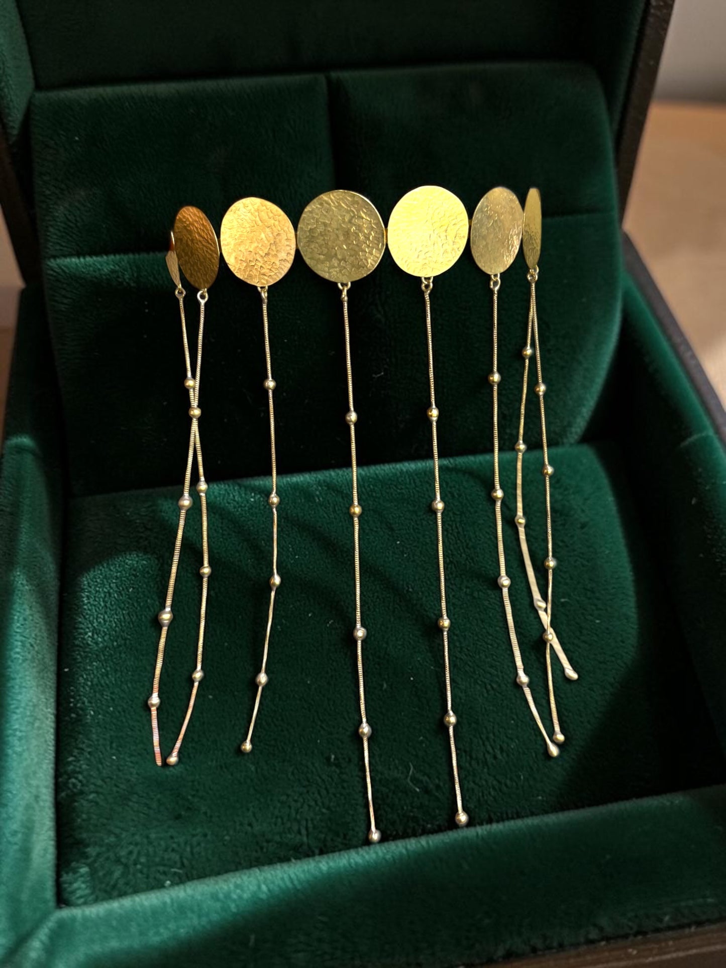 Shama Coin Chains Brass Face Accessory