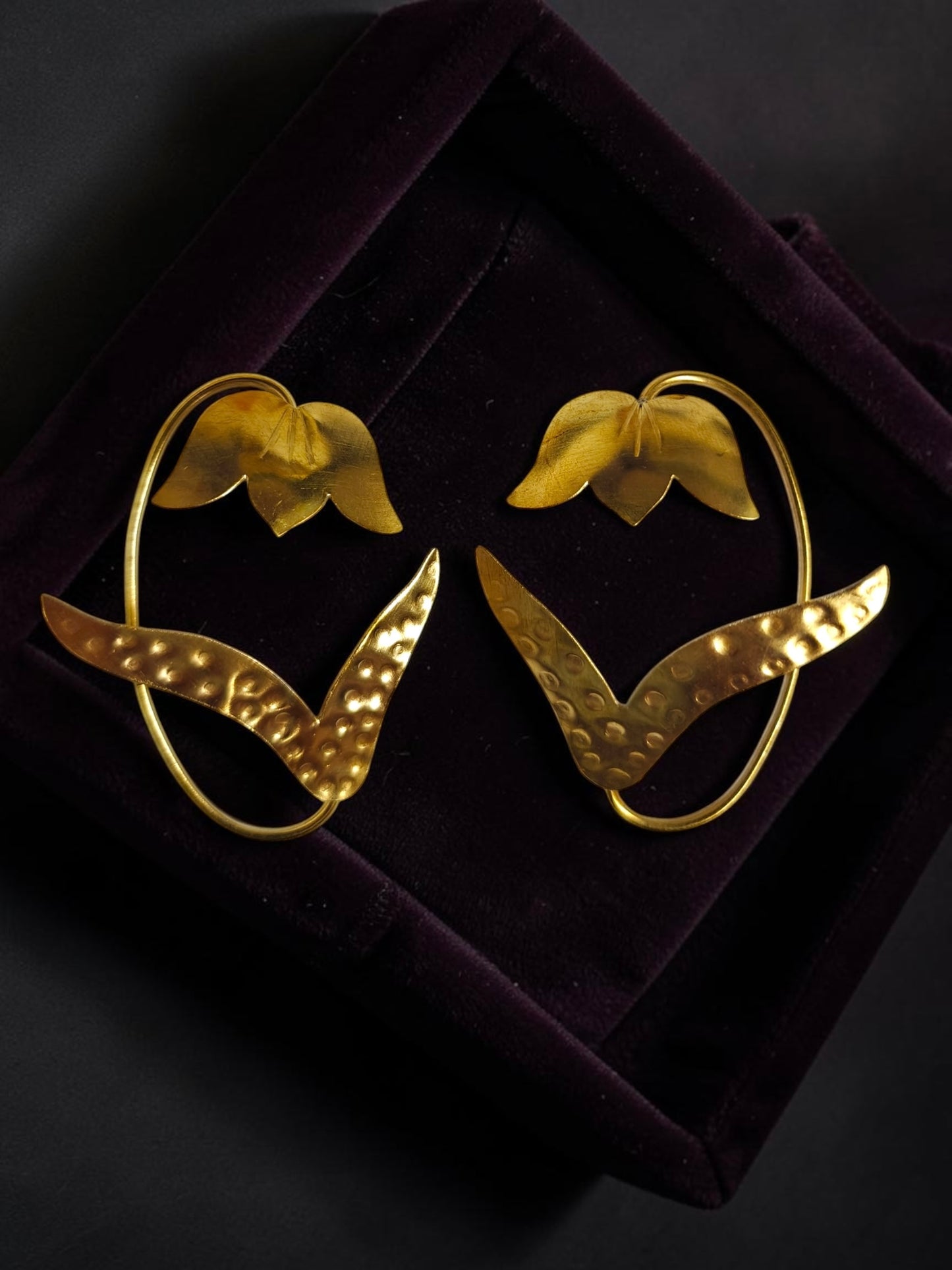 Daffodil Brass Earcuff Earrings
