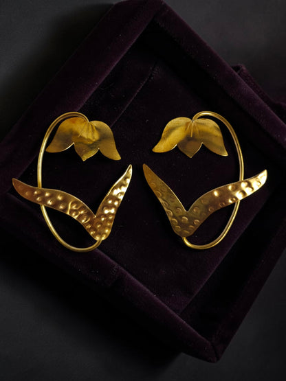 Daffodil Brass Earcuff Earrings