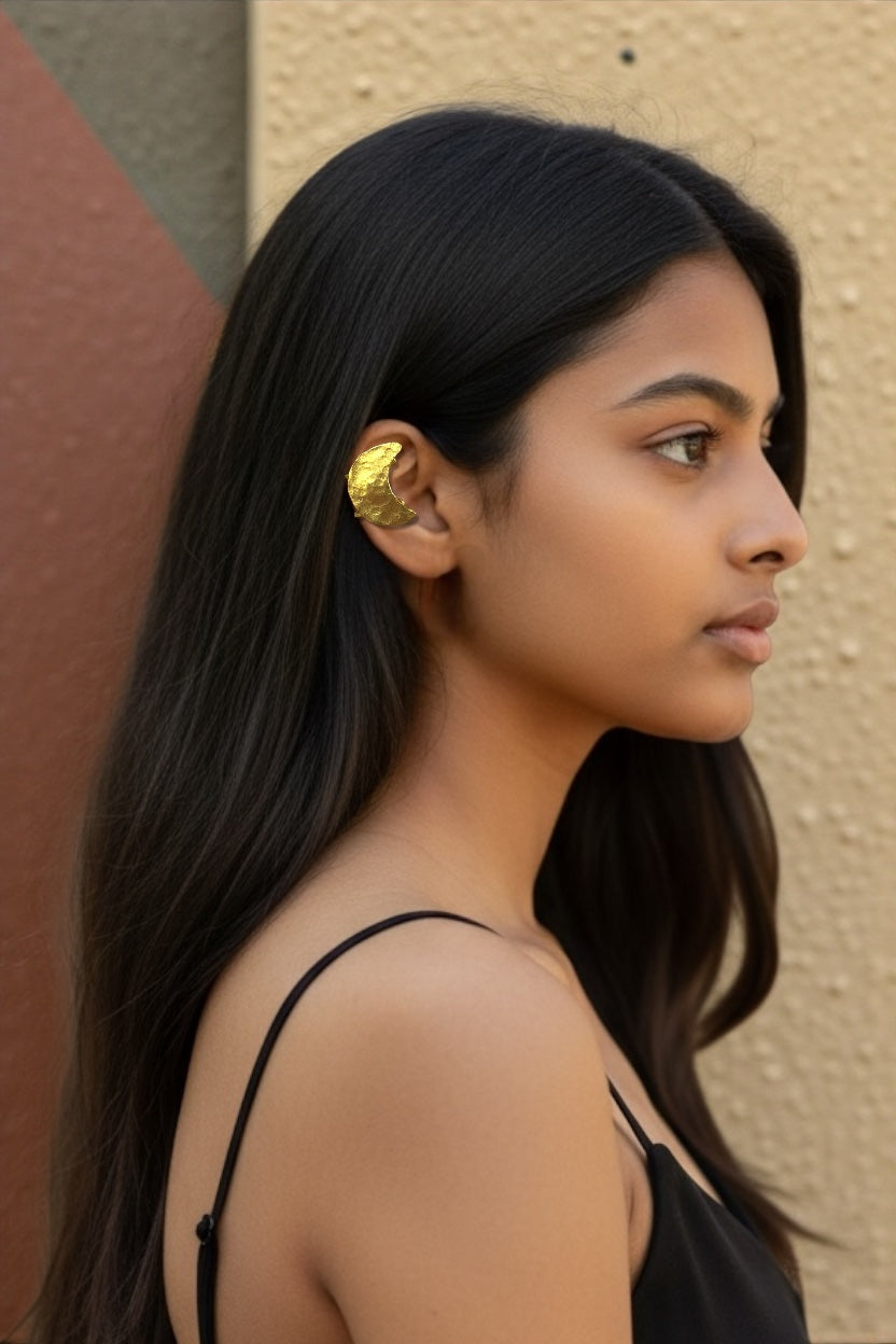 Chandni Moon Brass Bugadi Earcuff Earrings