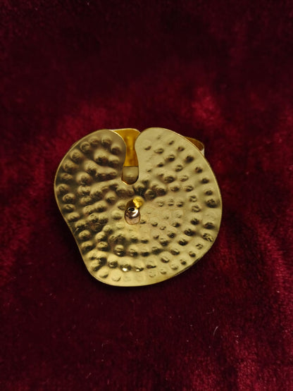Lotus Leaf Brass Cuff Bracelet