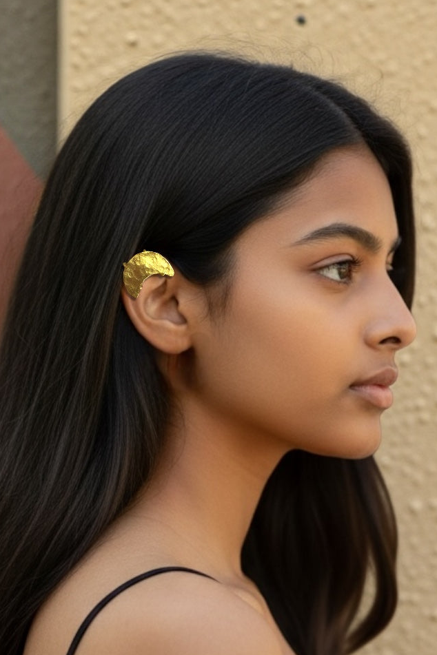 Chandni Moon Brass Bugadi Earcuff Earrings