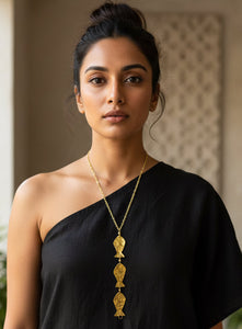 Meenakshi Brass Pendant Chain Necklace