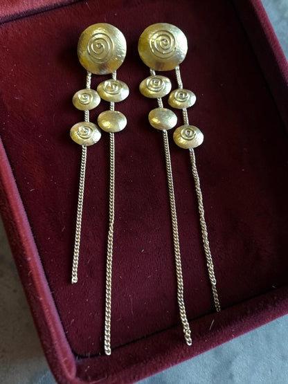 Clockwork Brass Dangler Earrings