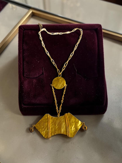 Zameen se Zewar Brass Pendant Chain Necklace